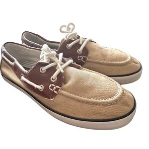 Polo by Ralph Lauren Youth Boys Brown and Tan Boat Casual Shoes